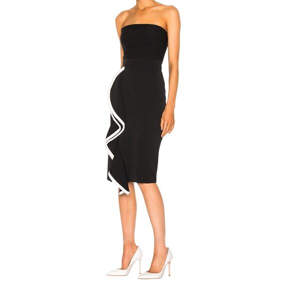 Alexis Peyton Black Sheath Strapless Dress Size Small - Picture 12 of 14